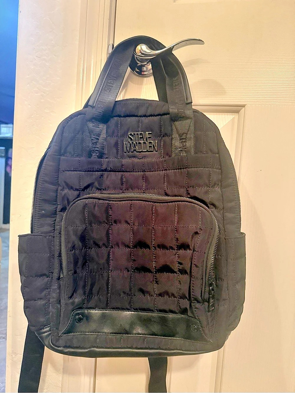 Steve Madden Bqueens Quilted Backpack in Black